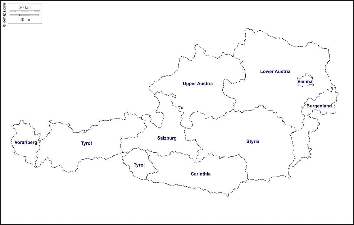 ცარიელი რუკა ავსტრია