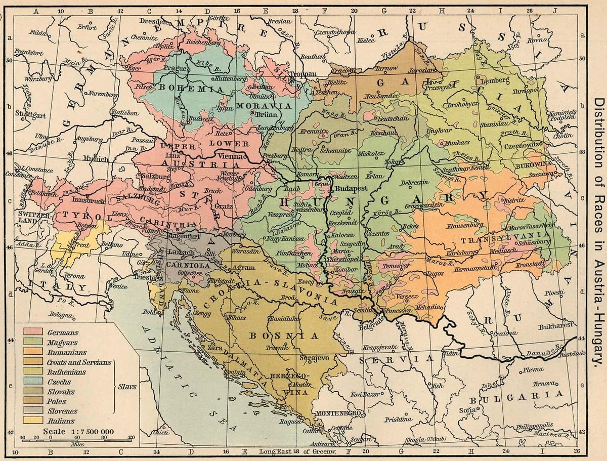 ავსტრია უნგრეთი რუკა 1900