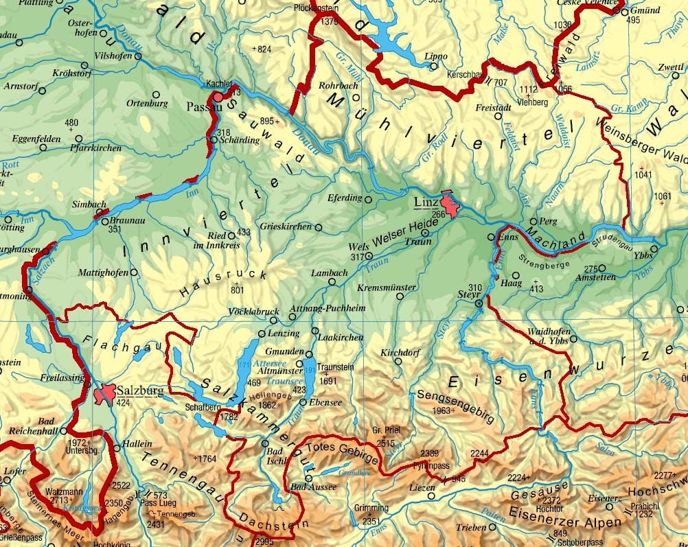 რუკა ზემო ავსტრიის