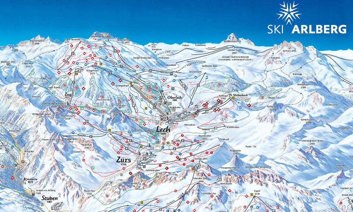 რუკა arlberg ავსტრია