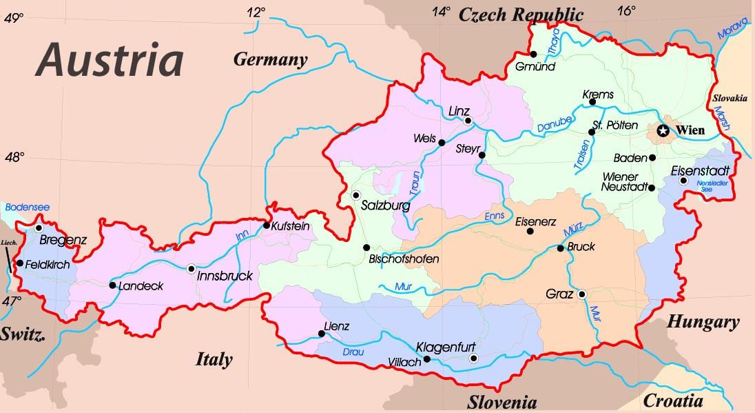 რუკა eisenstadt ავსტრია