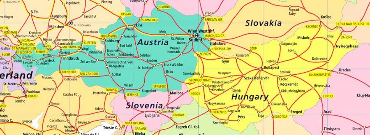 ავსტრიაში სარკინიგზო რუკა