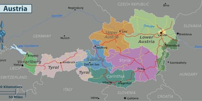 ავსტრიაში ატრაქციონები რუკა