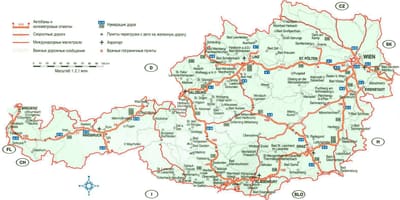 დეტალური რუკა ავსტრია
