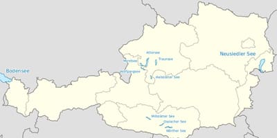 რუკა ავსტრიული ტბები