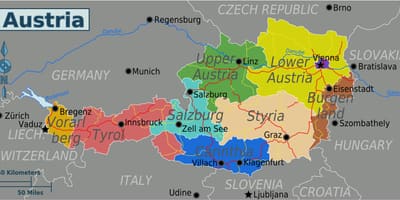 რუკა ავსტრიული შტატები