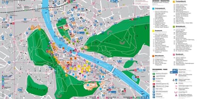 რუკა ტურისტული რუკა ზალცბურგი, ავსტრია